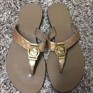 Gucci Women's GG Microguccissima Sandals 37.5